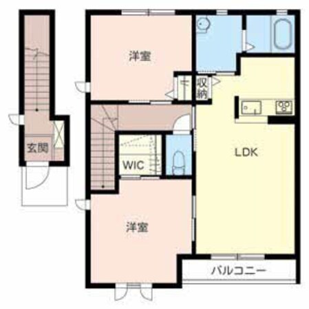 姫路駅 バス13分  琴ヶ丘下車：停歩5分 2階の物件間取画像